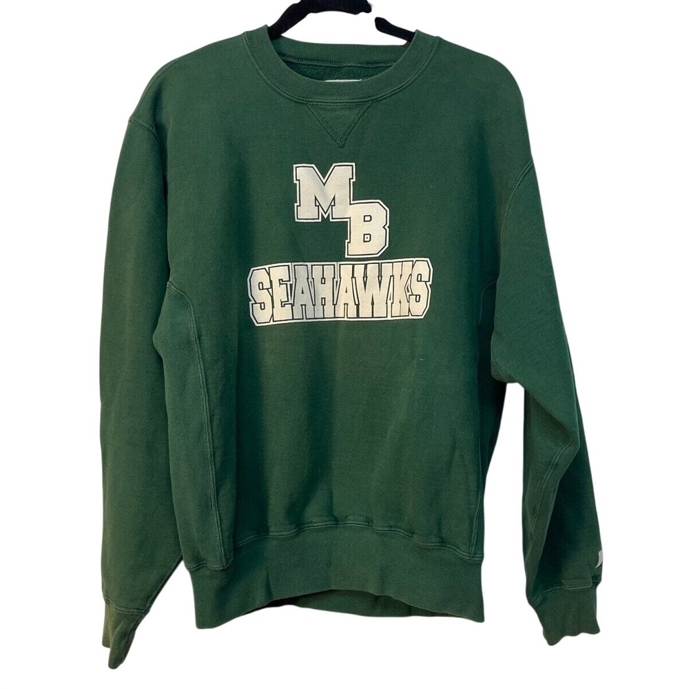 Russell Green Myrtle Beach High School Seahawks Crew Sweatshirt Small Pre-owned‎